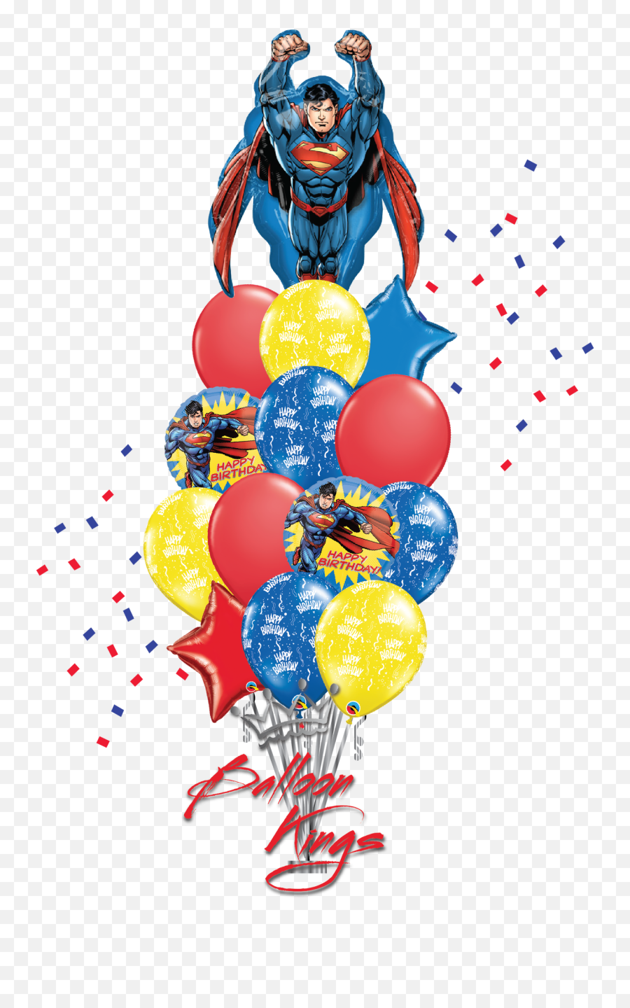 Flying Superman Bouquet - Bouquet Balloons Wonder Woman Png,Superman Flying Png