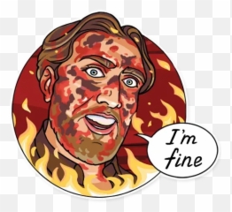 Nicolas Cage Whatsapp Stickers - Cartoon png