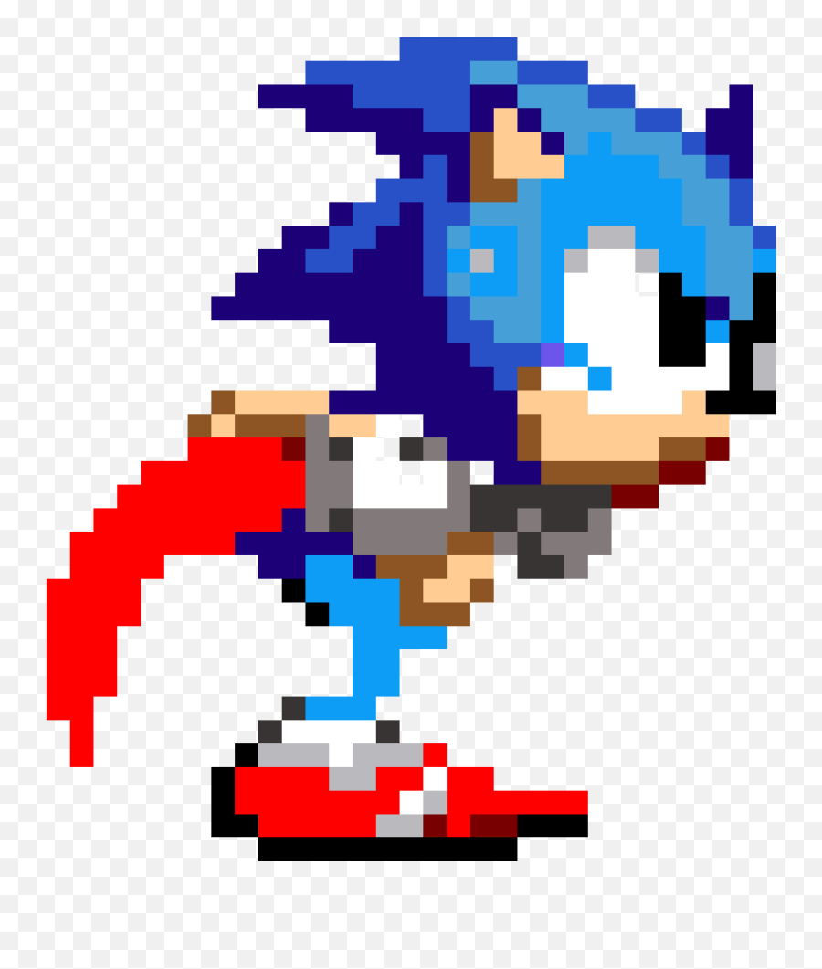 Pixilart - Sonic The Hedgehog Sprite Png,Sonic Running Png