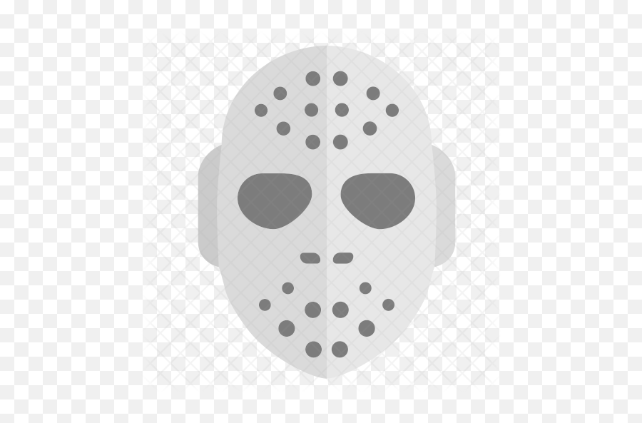 Hockey Mask Icon Of Flat Style - Goaltender Mask Png,Jason Mask Png