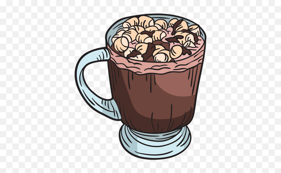 Hand Drawn Marshmallow Hot Chocolate - Transparent Png U0026 Svg Illustration,Marshmallow Transparent Background