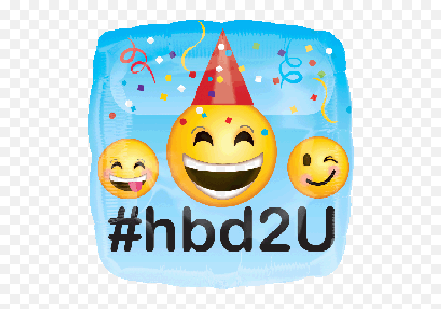 Happy Birthday Emoji Heads Foil Balloon - Party Affair Happy Birthday Using Emojis Png,Birthday Emoji Png