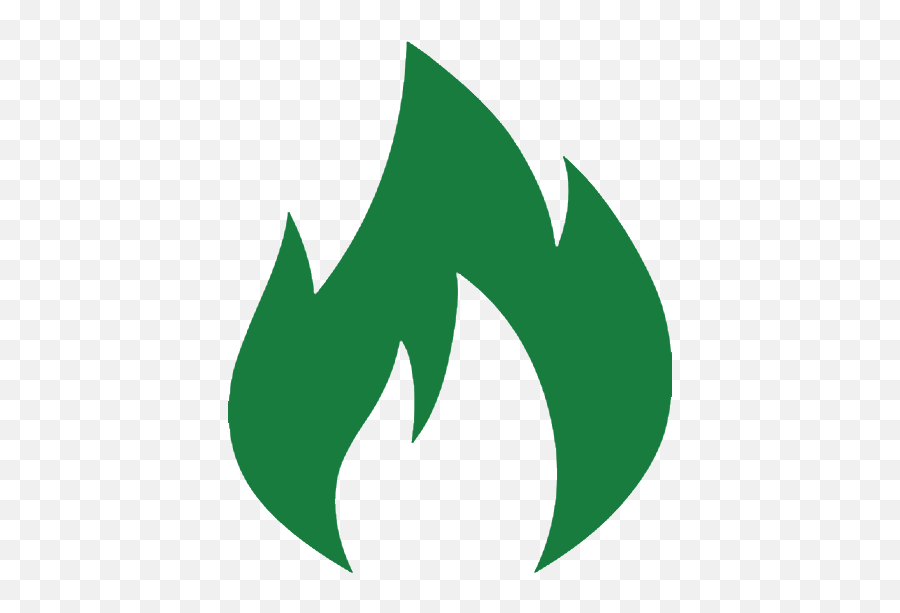 Download Hd Flame Clipart Emoji - Fire Icon Png Green Png Icon Fire,Flame Clipart Png