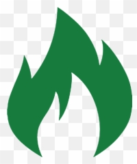 Download Hd Flame Clipart Emoji - Fire Icon Png Green Png Icon Fire,Flame Clipart Png