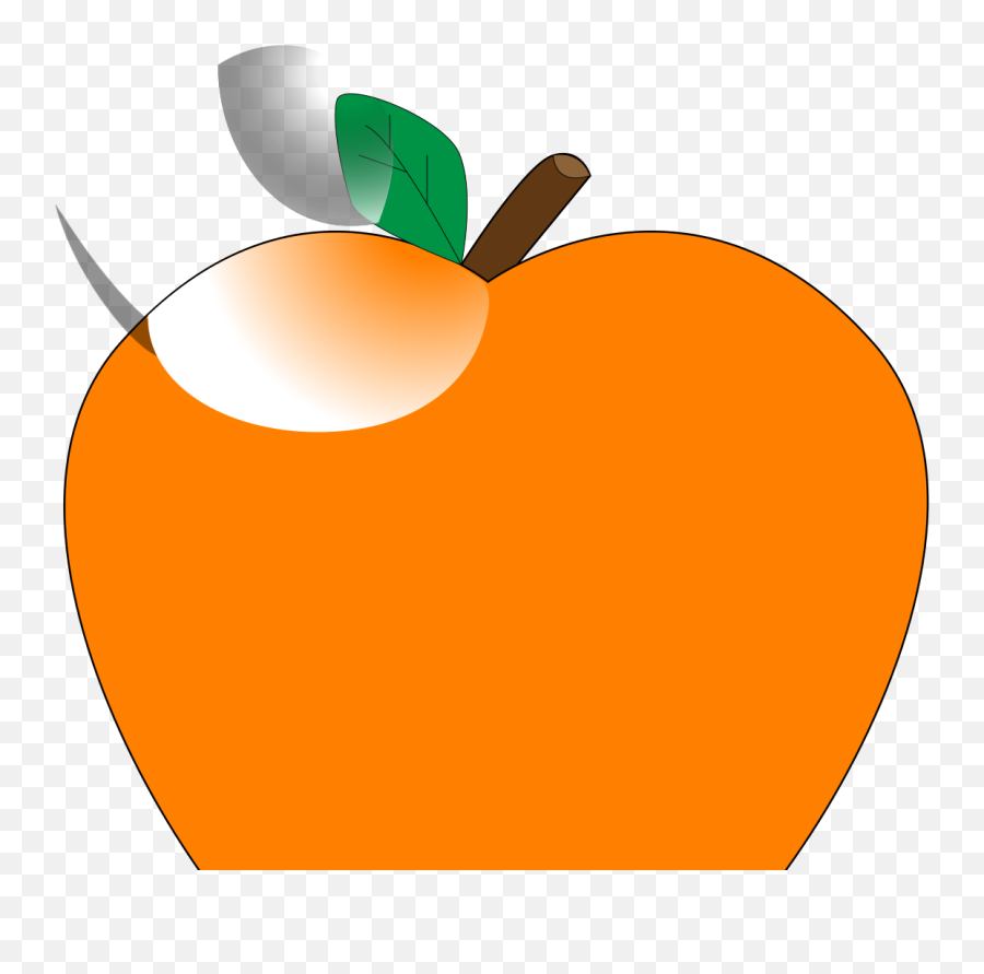 Orange Apple Svg Vector Clip Art - Svg Clipart Apple Png,Apple Clip Art Png
