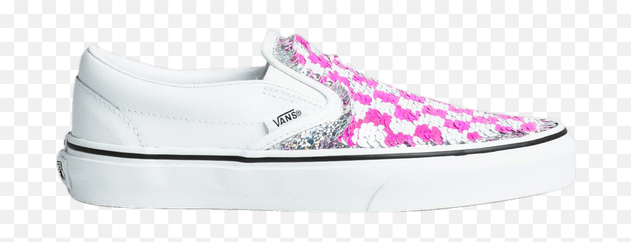 Wmns Classic Slip - On U0027flipping Sequins White Checkerboard Skate Shoe Png,Sequins Png