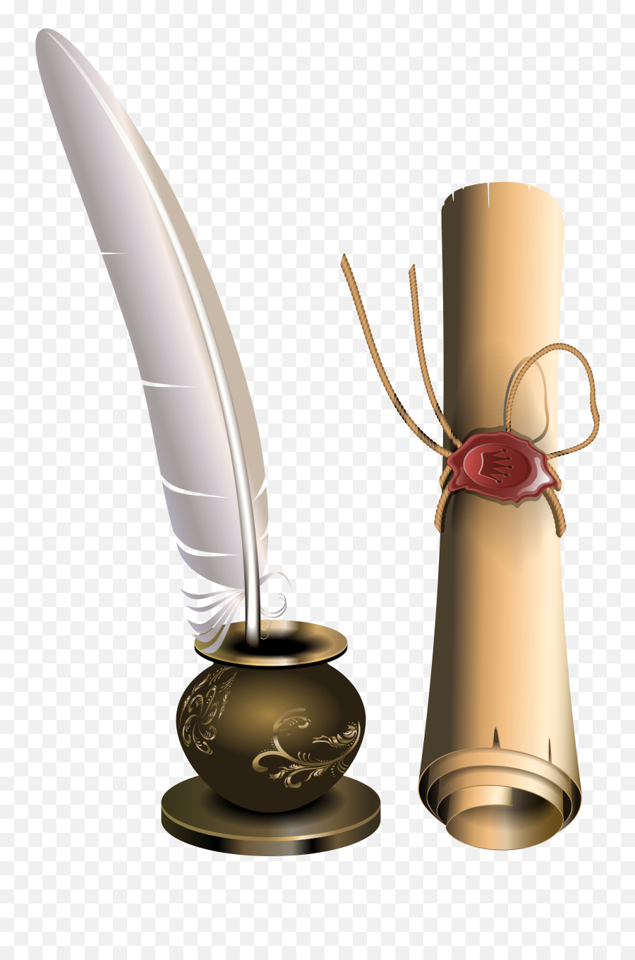 Inkwell And Quill Png - Inkwell And Quill Png,Quill Png