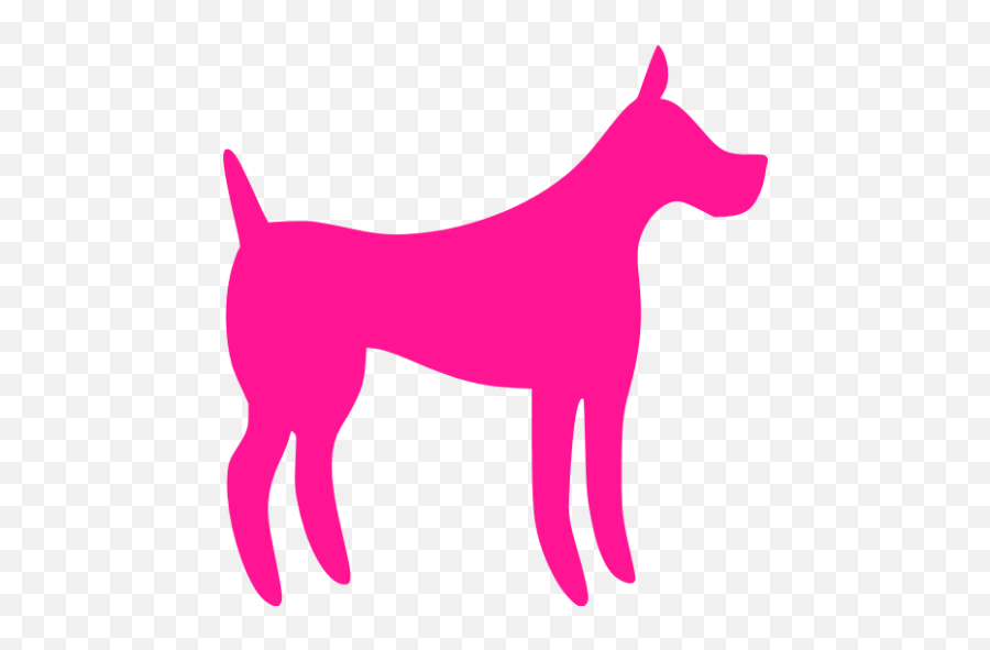 Deep Pink Dog 31 Icon - Free Deep Pink Animal Icons Pink Dog Logo Png,Dog Logo Png