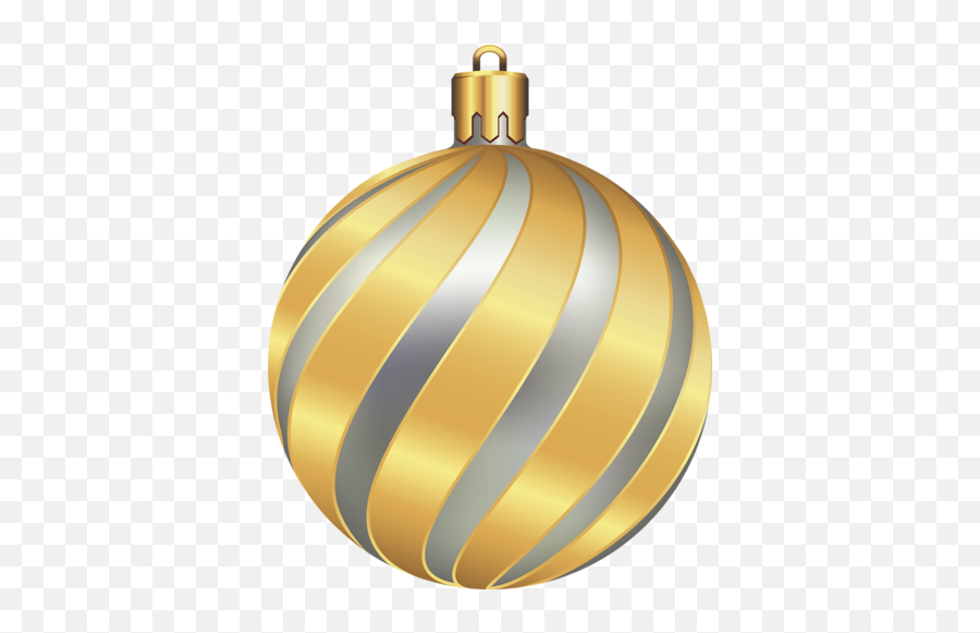 Large Transparent Christmas Gold And Silver Ball Png Clipart