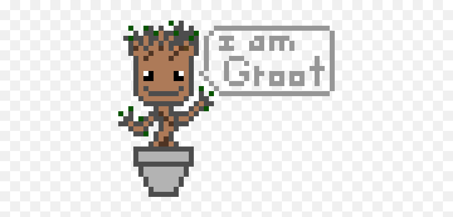 Baby Groot Pixel Art Maker - Baby Groot Pixel Art Png,Baby Groot Png