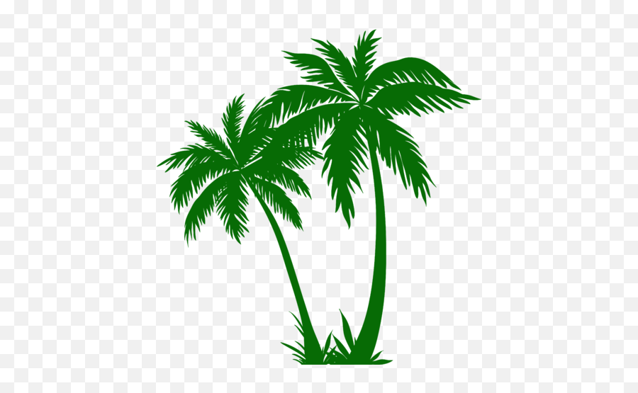 Download Palm Trees Silhouette Png Clip Art Imagee - Wind Silhouette,Trees Silhouette Png