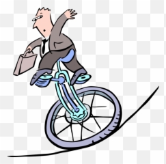 Entrepreneur Balances - Vector Image Bicycle Png,Unicycle Png