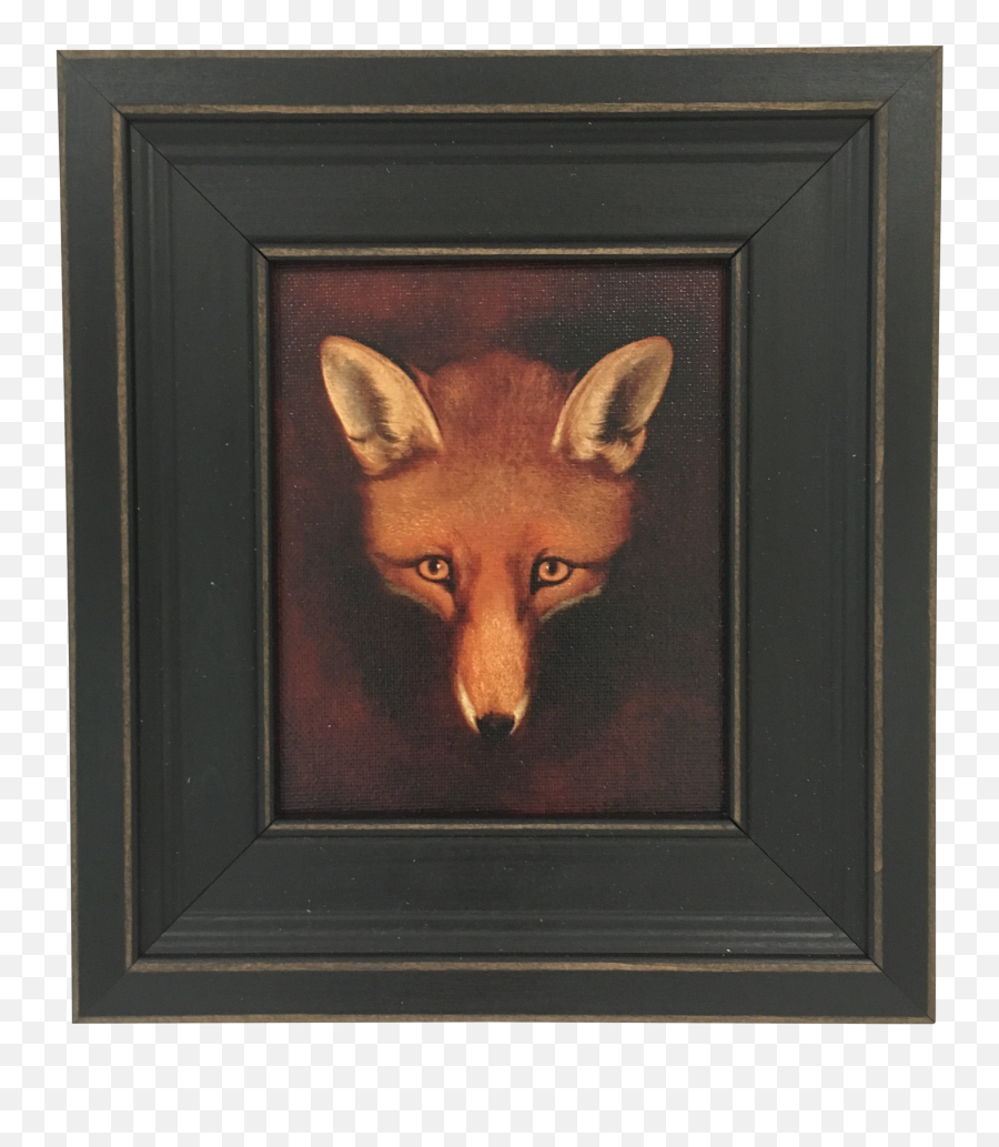 Petite Framed Fox Head Painting In 2020 Art - Reynard The Fox Anne Louise Avery Png,Fox Head Png