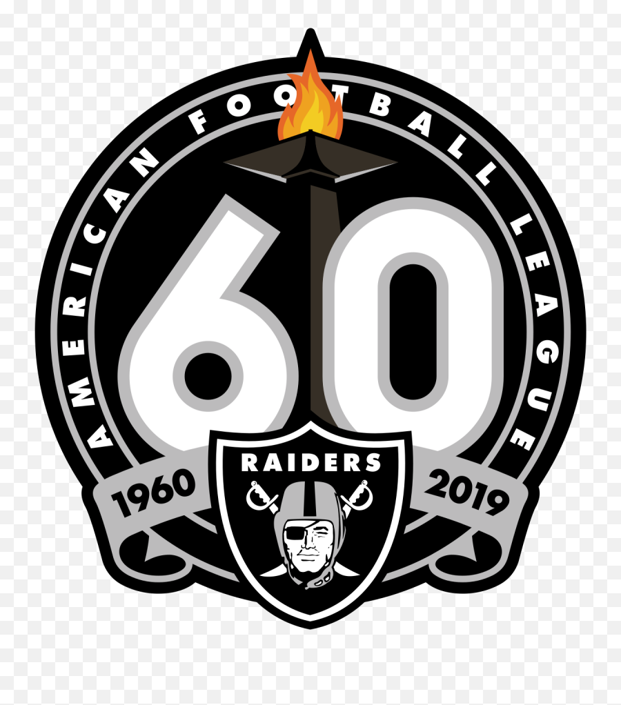 2019 Oakland Raiders Season - Raiders 60th Anniversary Logo Png,Oakland Raiders Logo Png