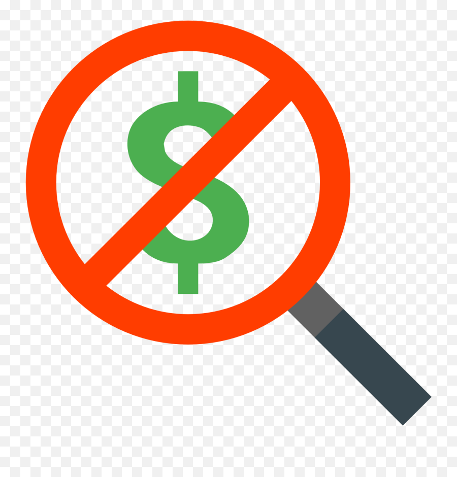 No Hidden Fees Icon Transparent Png - Say No To Dollar,No Icon Transparent