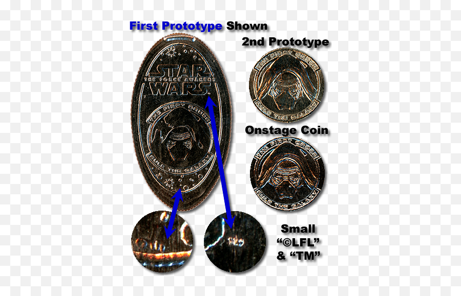 Prototype Star Wars Pressed Coins - Kylo Ren Pressed Quarter Png,Kylo Ren Icon