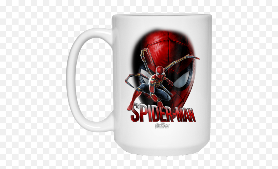 Marvel Infinity War Spider - Man Game Face Graphic White Mug 15 Oz Papa Merci De M Avoir Appris À Être Un Homme Même Si Je Suis Ta Fille Png,Spiderman Face Png