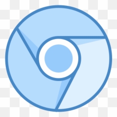Chrome Icon In Blue Ui Style - Icon White Minimalist png
