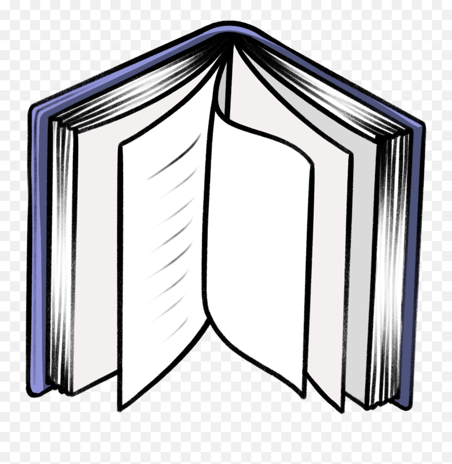 Open Book Clipart - Standing Open Book Drawing Png,Book Clipart Png