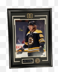 David Pastrnak Signed Autographed Photo 8x10 Frame - Hockey Protective Equipment png