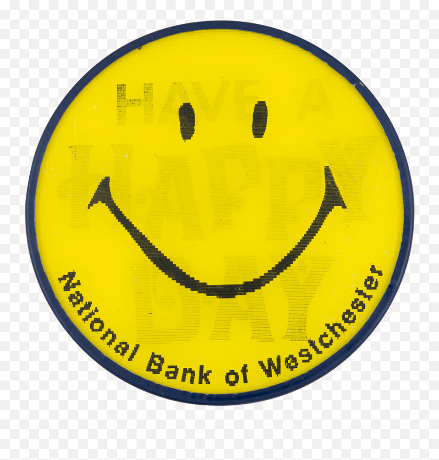 National Bank Of Westchester Smiley Busy Beaver Button Museum - Wide Grin Png,Simley Face Text Icon
