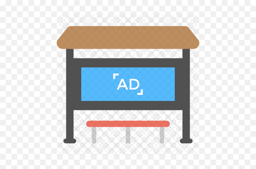 Outdoor Advertising Icon Of Flat Style - Bus Shelter Advertising Icon Png,Advertising Icon Png