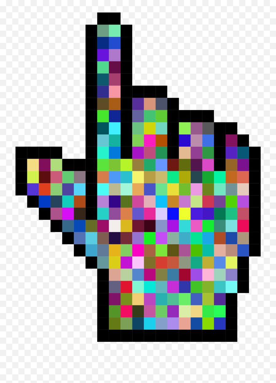 Hand Cursor Pointer Grid - Cool Cursor Transparent Cartoon Pixel Art Heart Png,Cursor Transparent Background
