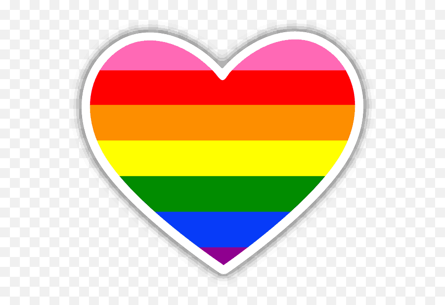 Gay Pride Rainbow Flag Heart Sticker - Gay Pride Heart Png,Gay Pride Flag Png
