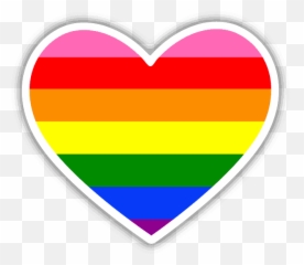 Gay Pride Rainbow Flag Heart Sticker - Gay Pride Heart Png,Gay Pride Flag Png