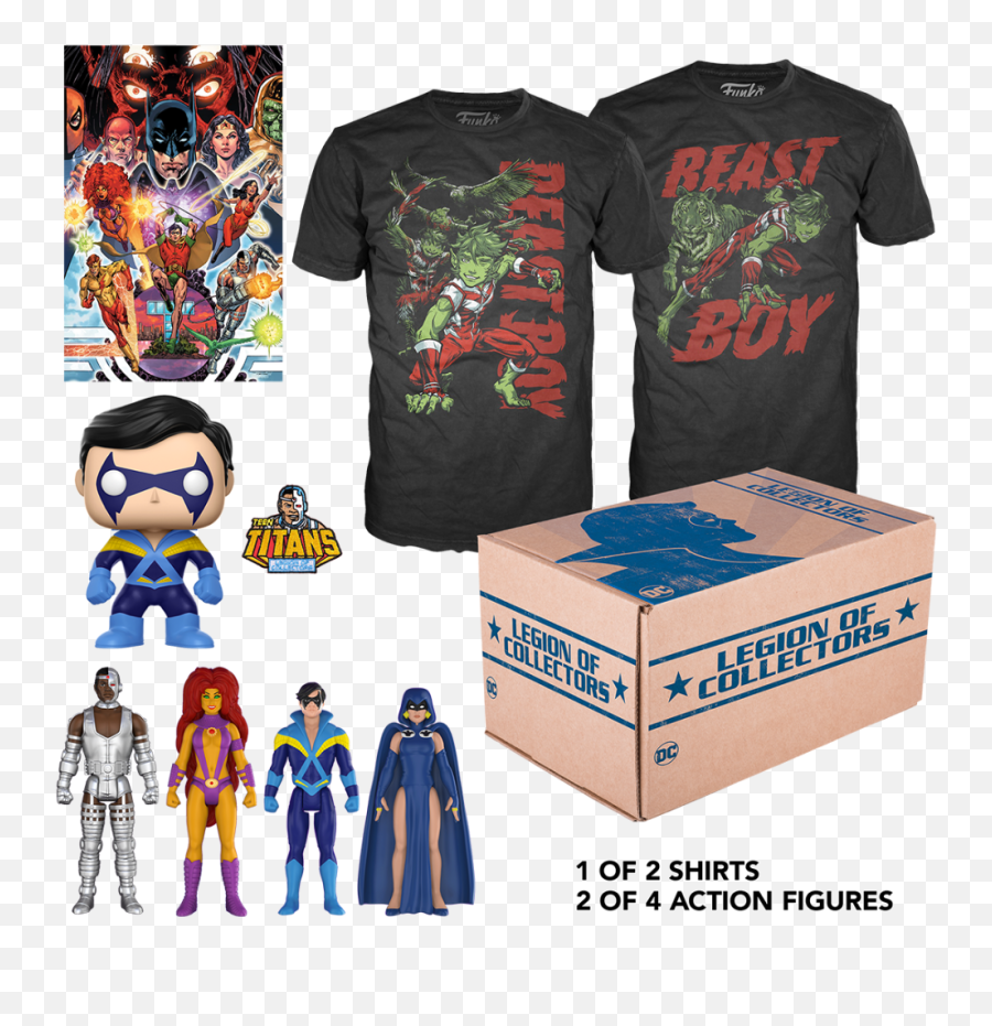 Dc Legion Of Collectors Teen Titans Subscription Box - Funko Dc Legion Of Collectors Png,Teen Titans Png