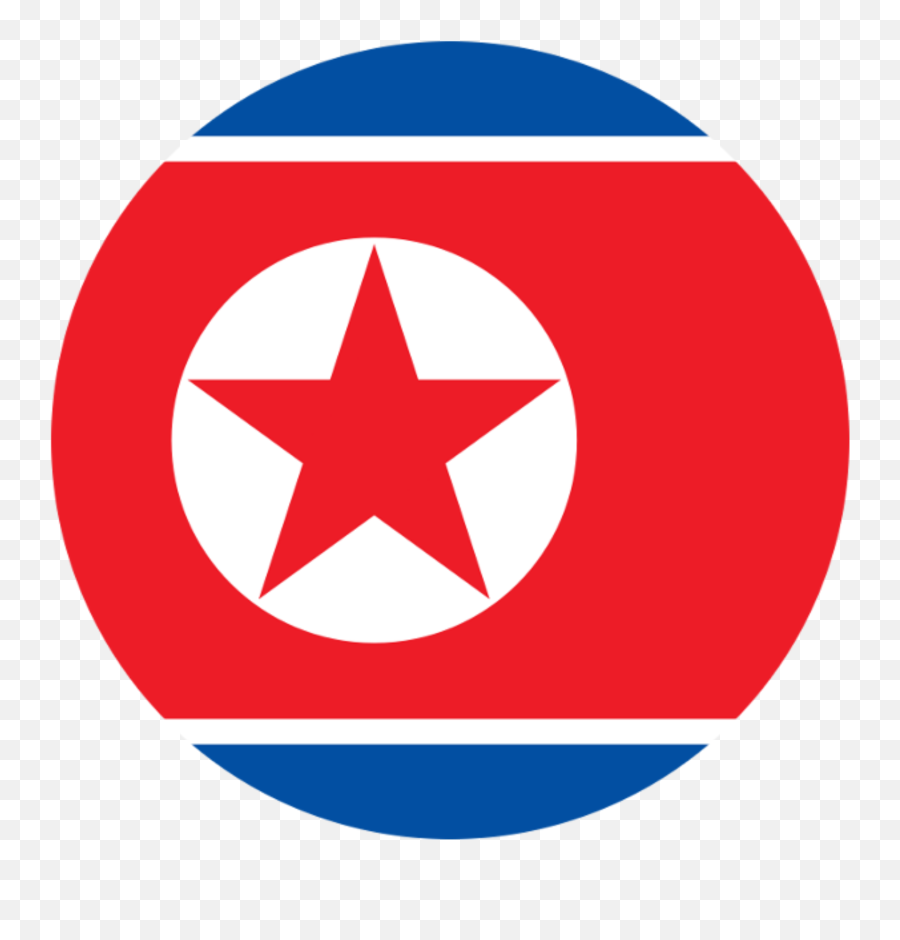 North Korea Flag Circle Clipart - Bond Street Station Png,Korean Flag Png