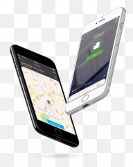 Download Two Iphones Displaying Screens - Two Iphones Png,Iphones Png