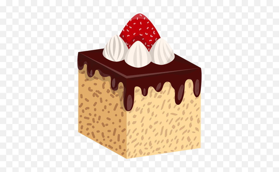 Chocolate Cake Slice With Strawberry - Slice Cake Png Vector,Cake Slice Png