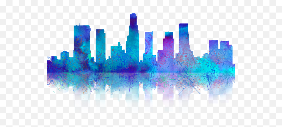 Bleed Area May Not Be Visible - La City Skyline Silhouette Png,Los Angeles Skyline Png