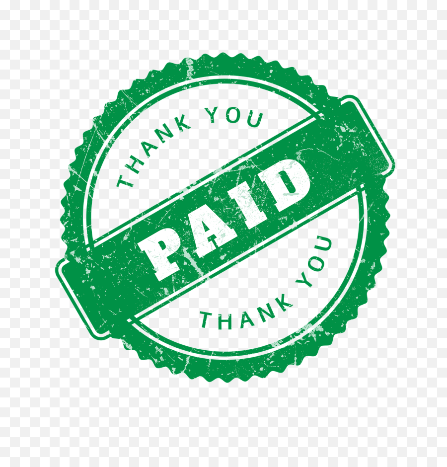 Paid Rubber Stamp Thank You - Free Image On Pixabay Paid Stamp Png Green,Thank You Transparent