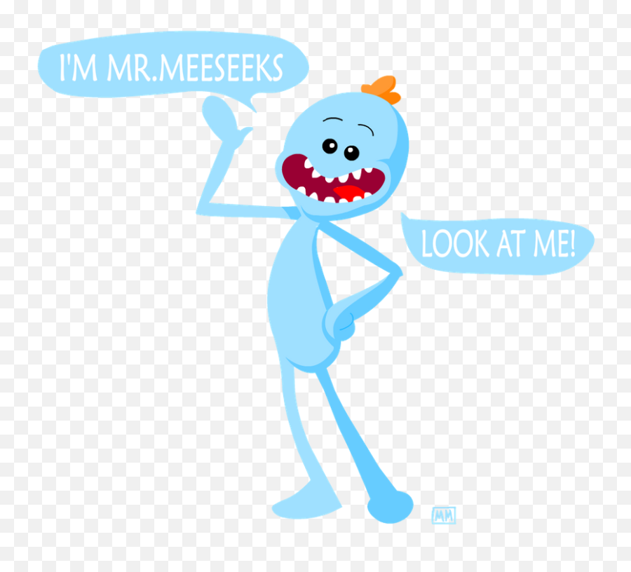 Im Mr - Rick And Morty Blue Guys Png,Mr Meeseeks Png