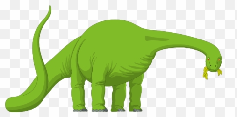 Brachiosaurus Eating Leaves Clip Art - Vector Transparent Background Dinosaur Clipart Png,Brachiosaurus Png