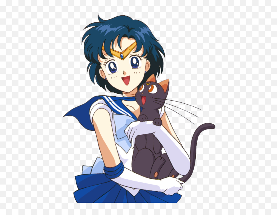 Transparent Sailor Mercury Ami Mizuno - Sailor Mercury And Luna Png,Sailor Moon Transparent