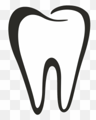 Dental Clipart Tooth Outline - Transparent Background Png