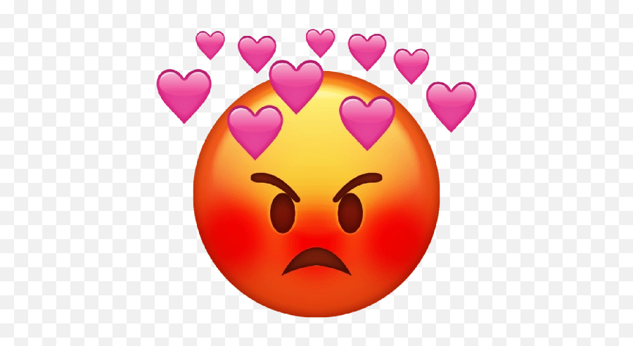 Heart Anger Emoji Png Transparent Hd Photo Mart - Angry Emoji With Hearts,Angry Face Emoji Png