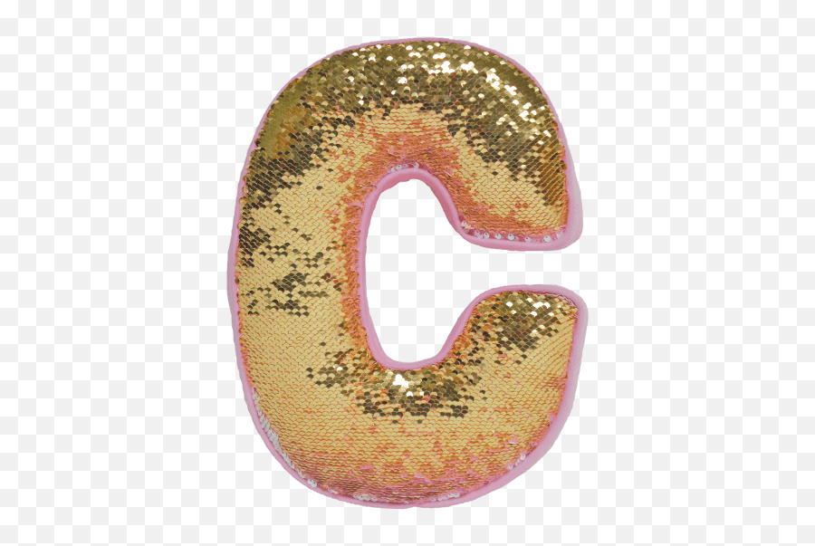 C Initial Reversible Sequin Pillow - Motif Png,Sequins Png