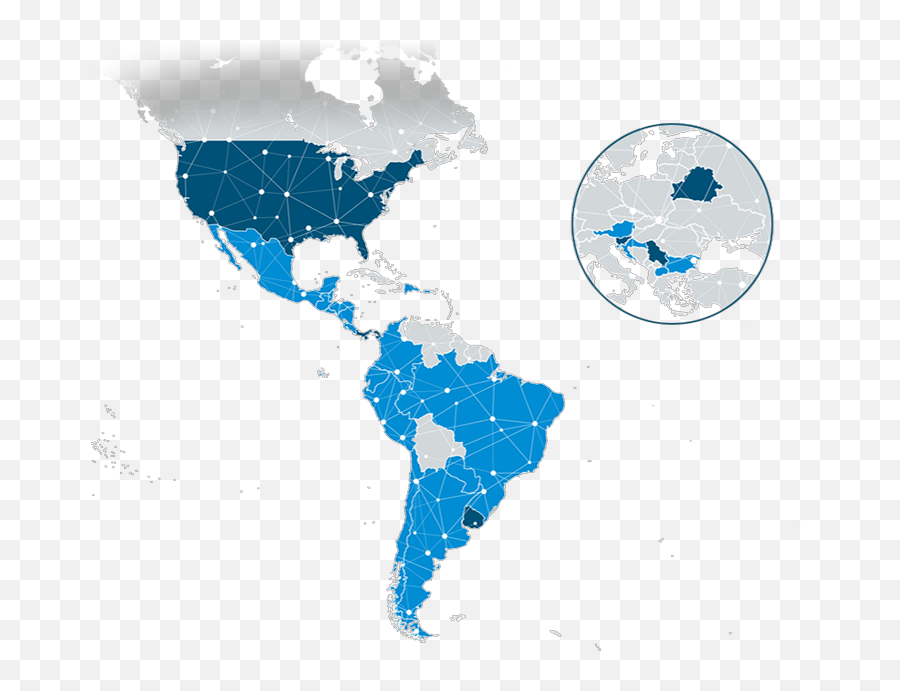 América Móvil - About Us Footprint Vector America Map Png,United States Map Png