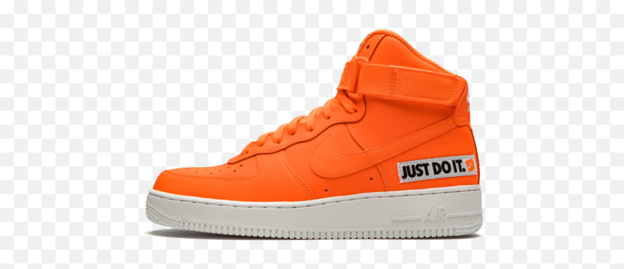 Nike Air Force 1 One High Jdi Pack Just Do It Orange Black White All Bq6474 - 800 Womens Nike Air Force 1 Just Do Png,Just Do It Transparent