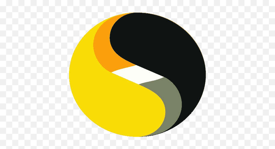 The Symantec Logo Is Simple And Clean - Yellow Black Circle Logo Png,Yin Yang Logo