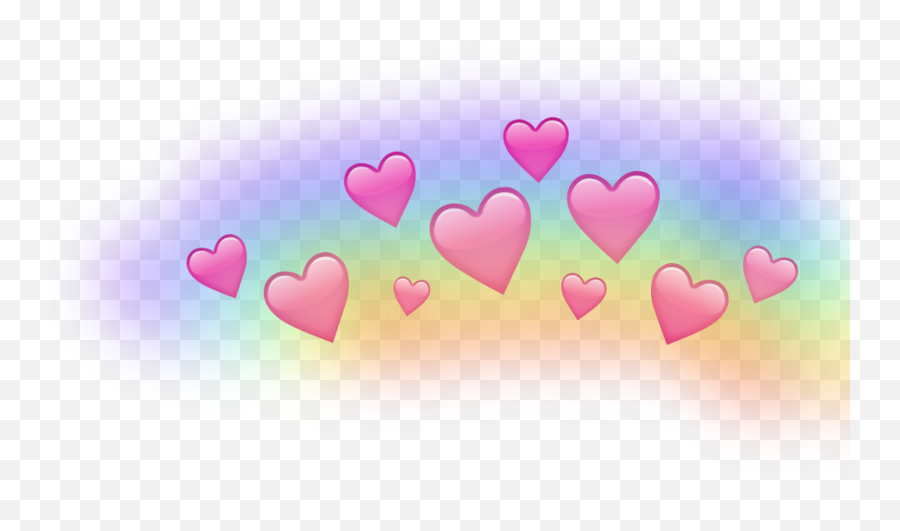 Rainbow Heart Crown Transparent Cartoon - Jingfm Heart Crown Transparent Background Png,Rainbow Heart Png