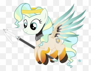 Download Hd Arifproject Crossover Flying Mercy Overwatch - My Little Pony Vapor Trail Png,Mercy Overwatch Png