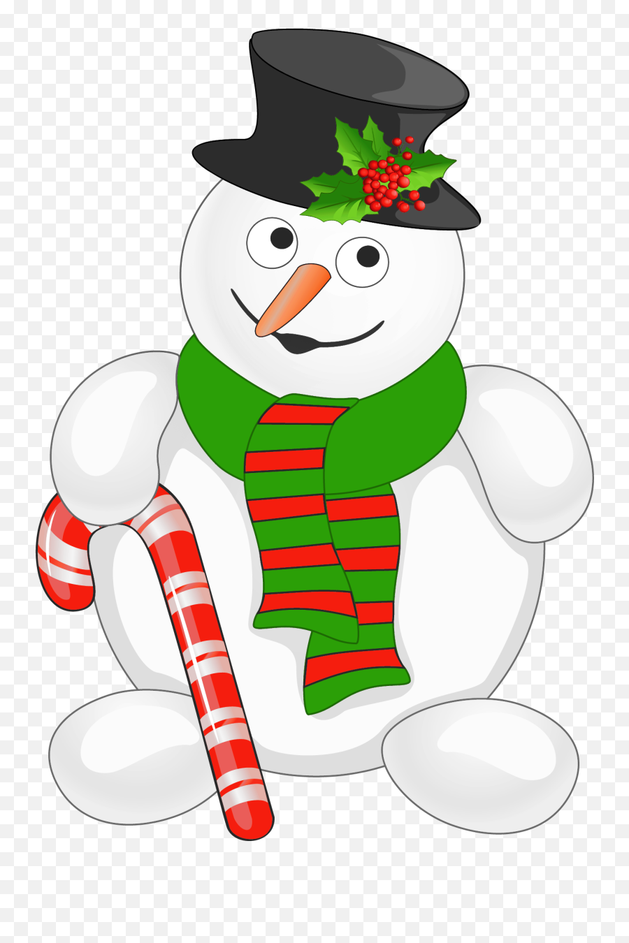Library Of Christmas Snowman Image Download Png Files - Snowman With Candy Cane Clipart,Snowman Clipart Transparent Background