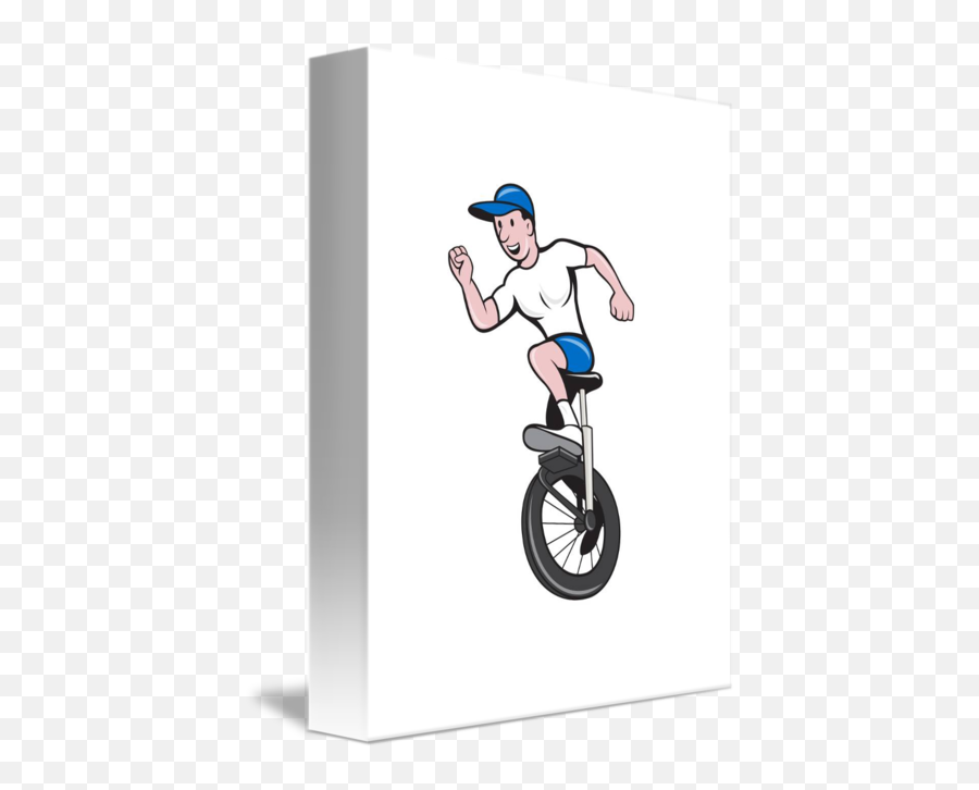 Cyclist Riding Unicycle Cartoon By Aloysius Patrimonio - Unicycle Trials Png,Unicycle Png