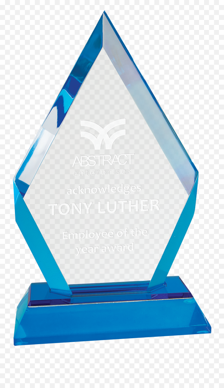 Premier Acrylic Corporate Awards Gifts Items And - Horizontal Png,Blue Triangle Logo