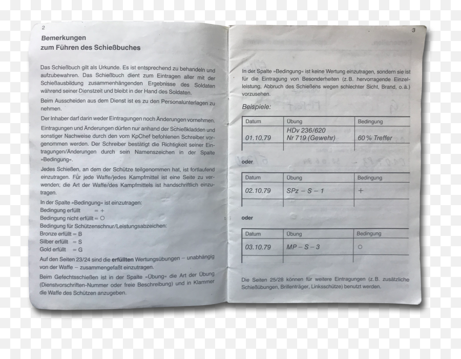 Fileschießbuch Bundeswehr1983 Innen Info Nobgpng - Horizontal,Info Png